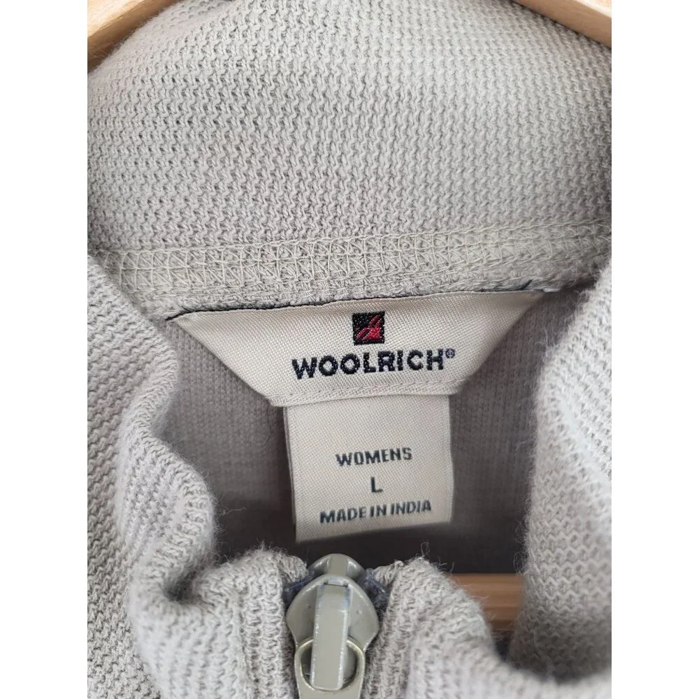 Woolrich Womens Full-Zip‎ Knit Jacket Beige L